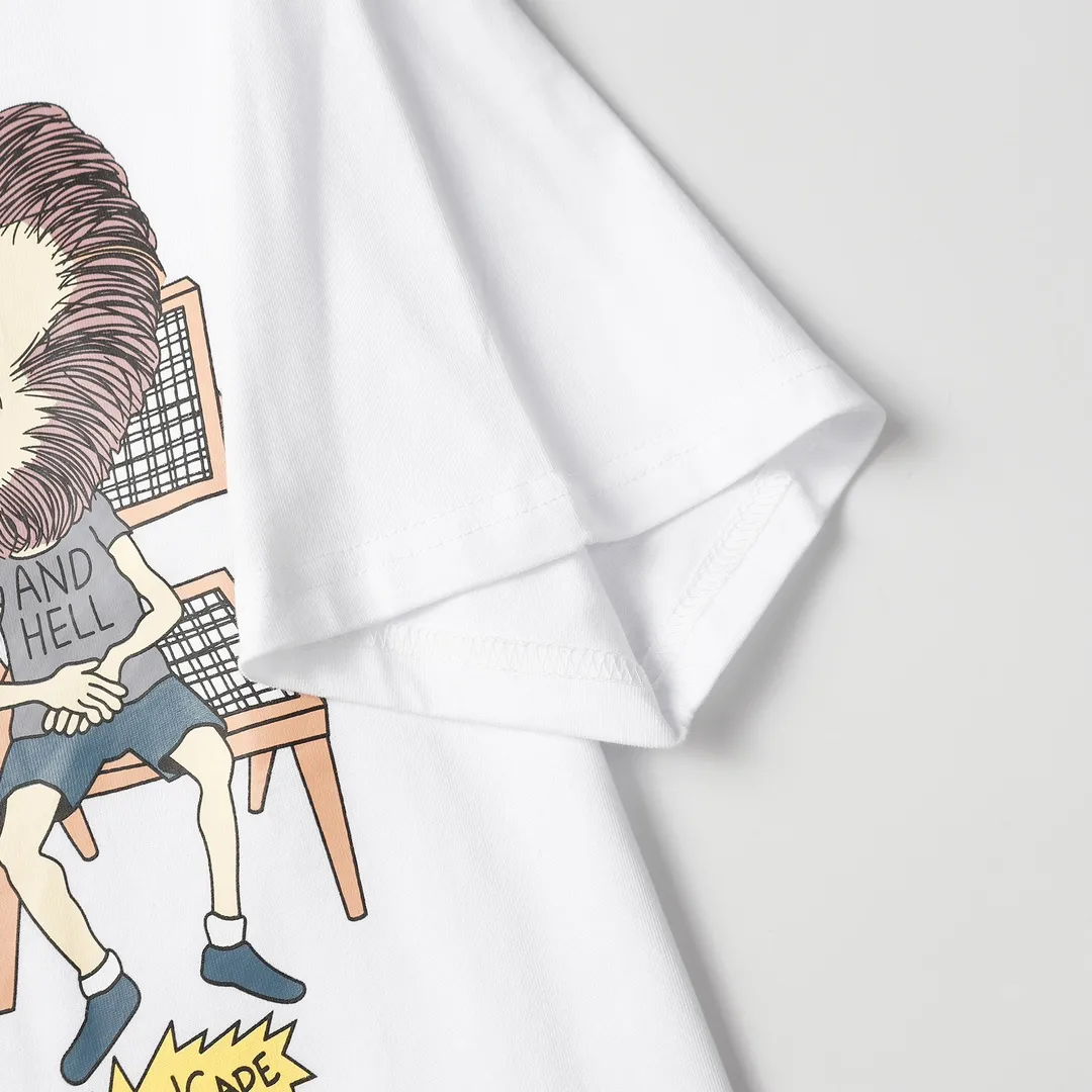 Saint Michael series trendy T craft letter drawing round neck short sleeves Style number: D3190P110 Color: black Size: S M L XL